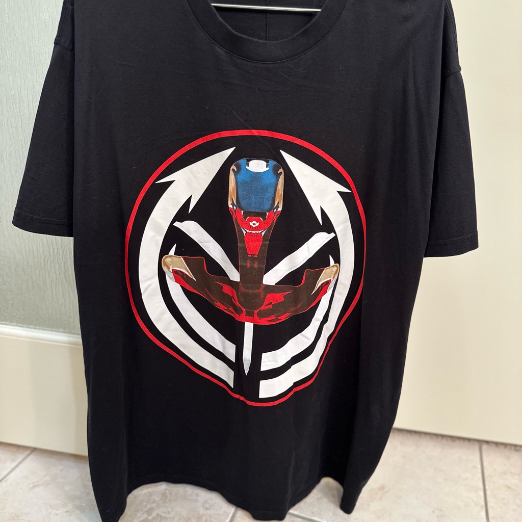 Givenchy Black Tee With Red And Blue Graphic